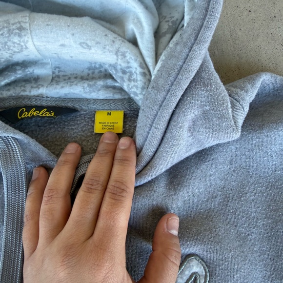Camo Cabela's Light Gray Hoodie - Picture 3 of 4